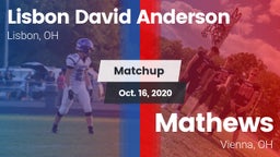 Matchup: Anderson vs. Mathews  2020