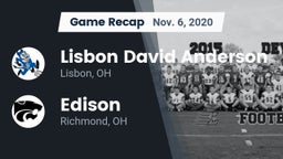 Recap: Lisbon David Anderson  vs. Edison  2020