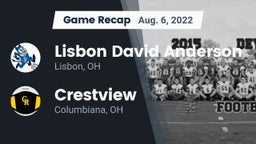 Recap: Lisbon David Anderson  vs. Crestview  2022