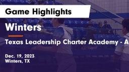 Winters  vs Texas Leadership Charter Academy - Abilene Game Highlights - Dec. 19, 2023