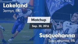 Matchup: Lakeland vs. Susquehanna  2016