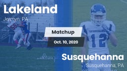 Matchup: Lakeland vs. Susquehanna  2020