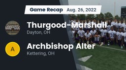 Recap: Thurgood-Marshall  vs. Archbishop Alter  2022