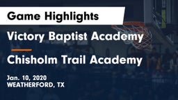 Victory Baptist Academy vs Chisholm Trail Academy Game Highlights - Jan. 10, 2020