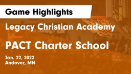 Legacy Christian Academy vs PACT Charter School Game Highlights - Jan. 22, 2022