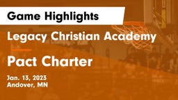 Legacy Christian Academy vs Pact Charter  Game Highlights - Jan. 13, 2023