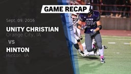 Recap: Unity Christian  vs. Hinton  2016