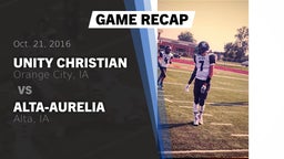 Recap: Unity Christian  vs. Alta-Aurelia  2016