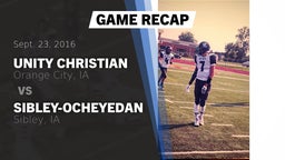 Recap: Unity Christian  vs. Sibley-Ocheyedan  2016