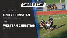 Recap: Unity Christian  vs. Western Christian  2016