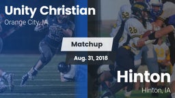 Matchup: Unity Christian vs. Hinton  2018