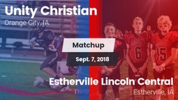 Matchup: Unity Christian vs. Estherville Lincoln Central  2018