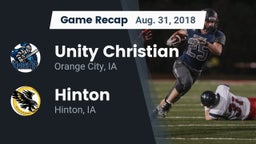 Recap: Unity Christian  vs. Hinton  2018