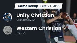 Recap: Unity Christian  vs. Western Christian  2018