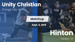 Matchup: Unity Christian vs. Hinton  2019