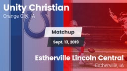 Matchup: Unity Christian vs. Estherville Lincoln Central  2019