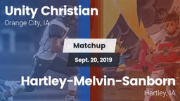 Matchup: Unity Christian vs. Hartley-Melvin-Sanborn  2019