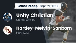 Recap: Unity Christian  vs. Hartley-Melvin-Sanborn  2019