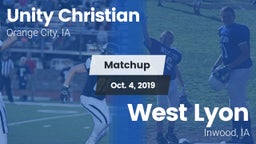 Matchup: Unity Christian vs. West Lyon  2019
