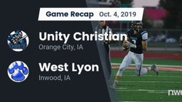Recap: Unity Christian  vs. West Lyon  2019