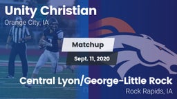 Matchup: Unity Christian vs. Central Lyon/George-Little Rock  2020