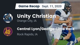 Recap: Unity Christian  vs. Central Lyon/George-Little Rock  2020