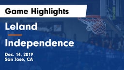 Leland  vs Independence  Game Highlights - Dec. 14, 2019
