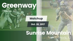 Matchup: Greenway vs. Sunrise Mountain  2017