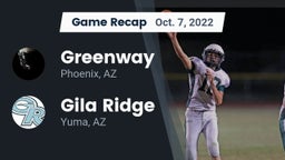 Recap: Greenway  vs. Gila Ridge  2022