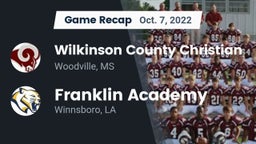 Recap: Wilkinson County Christian  vs. Franklin Academy  2022