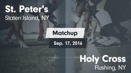 Matchup: St. Peter's vs. Holy Cross  2016