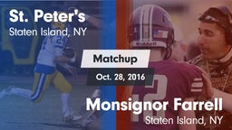 Matchup: St. Peter's vs. Monsignor Farrell  2016