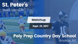 Matchup: St. Peter's vs. Poly Prep Country Day School 2017