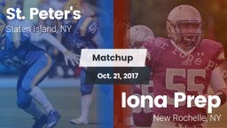 Matchup: St. Peter's vs. Iona Prep  2017