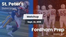 Matchup: St. Peter's vs. Fordham Prep  2018