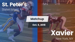 Matchup: St. Peter's vs. Xavier  2018