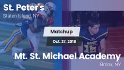 Matchup: St. Peter's vs. Mt. St. Michael Academy  2018
