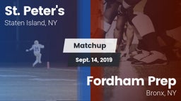 Matchup: St. Peter's vs. Fordham Prep  2019