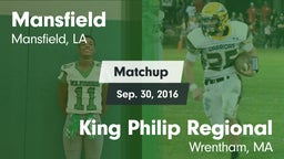 Matchup: Mansfield vs. King Philip Regional  2016