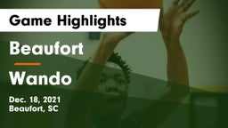 Beaufort  vs Wando  Game Highlights - Dec. 18, 2021