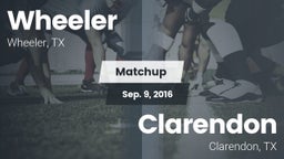 Matchup: Wheeler vs. Clarendon  2016