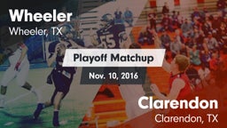 Matchup: Wheeler vs. Clarendon  2016