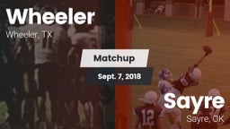 Matchup: Wheeler vs. Sayre  2018