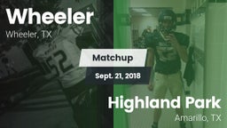 Matchup: Wheeler vs. Highland Park  2018