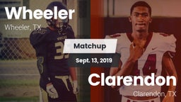 Matchup: Wheeler vs. Clarendon  2019