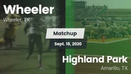 Matchup: Wheeler vs. Highland Park  2020