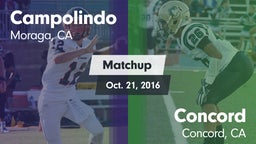 Matchup: Campolindo vs. Concord  2016