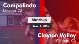 Matchup: Campolindo vs. Clayton Valley  2016