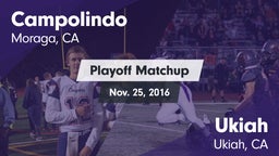 Matchup: Campolindo vs. Ukiah  2016