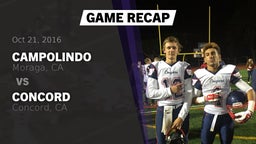 Recap: Campolindo  vs. Concord  2016